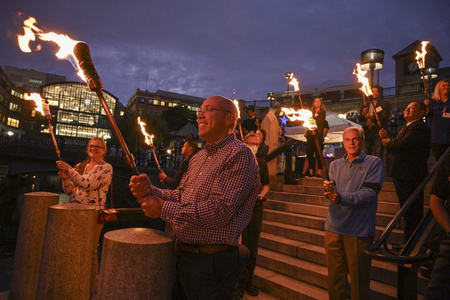 URI faculty and staff at Providence Water Fire.