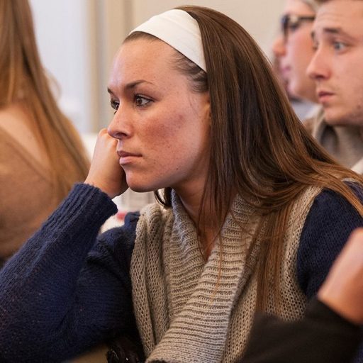 Female URI student in classroom