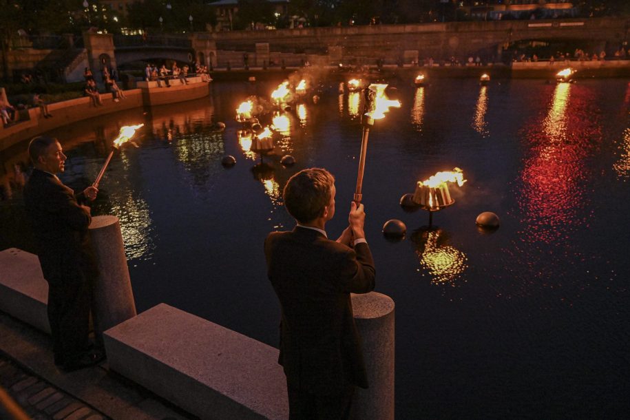 President Parlange at Providence Water Fire.